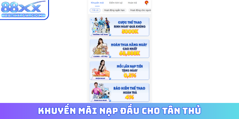 Khuyến mãi nạp đầu cho tân thủ